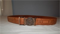 Vintage Boy Scout Leather Belt & Buckle