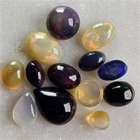 CERT 3.90 Ct Ethiopian Fire Opal Gemstones Lot of