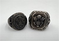Vintage USA Army Sterling Rings