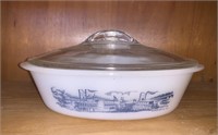 Royal Currier & Ives Casserole Dish w/ Lid
