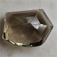 CERT 18.15 Ct Faceted Smoky Quartz, Fancy Cut Shap