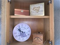 Décor Boxes & Wall Clock