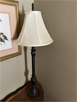 Black w/ White Shade Table Lamp