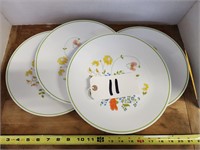 (4) Corelle Dinner Plates