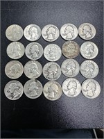 20x silver Washington quarters