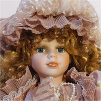 Beautiful Curls Porcelain Doll
