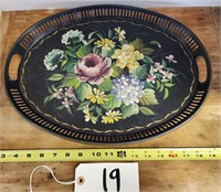 Metal, Tole Painted Tray
