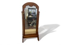 Vintage Oak Standing Floor Mirror