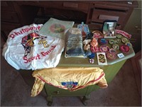 Great group of boy scout items. Pins, socks,