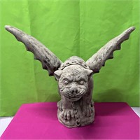 Carved Cement Gargoyle Statue