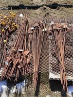 Electric Fence Rods, approx 150 w/some