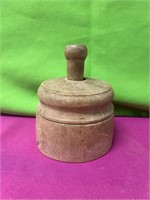 Antique Wood Plunger Type Butter Mold / Stamp
