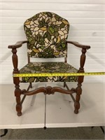 Padded wooden chair