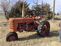 Farmall M Tractor, gas, narrow front, needs tire &