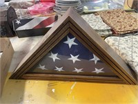 Military flag in case