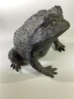 Concrete Black Frog Figurine