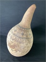 Large Hand Decorated Gourd
