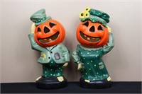 Jack-O-Lantern Couple (13" Tall)