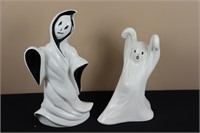 Pair of Ghosts (Left 13" Tall, Right 10" Tall)