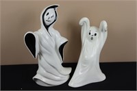 Pair of Ghosts (Left 12.5" Tall, Right 10" Tall)