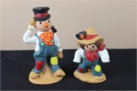 Pair of Scarecrows (Left 6.5" Tall, Right 5" Tall)