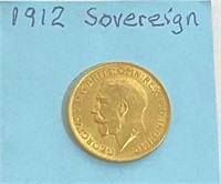 1912 Great Britain Sovereign GOLD Coin George V