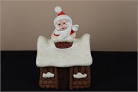 Santa in Chimney Trinket Dish (9" Tall)