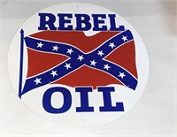Rebel Oil Metal Sign