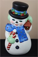 Snowman w/ Multicolor Lights (12" Tall)