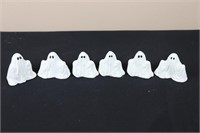 Set of 6 Small Ghosts (2" Tall)