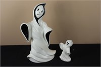 Pair of Ghosts (Left 11.5" Tall, Right 4.5" Tall)