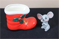 Boot & Mouse (Boot 4" Tall, Mouse 2.75" Tall)