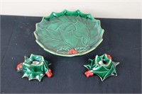 Holly Berry Stand w/ Candlestick Holders (Stand 2.