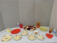 TURKEY PLATTER & PLATES,VASES & SERVING DISHES