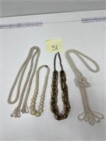 Flapper Tassel Scarves Beaded Necklaces