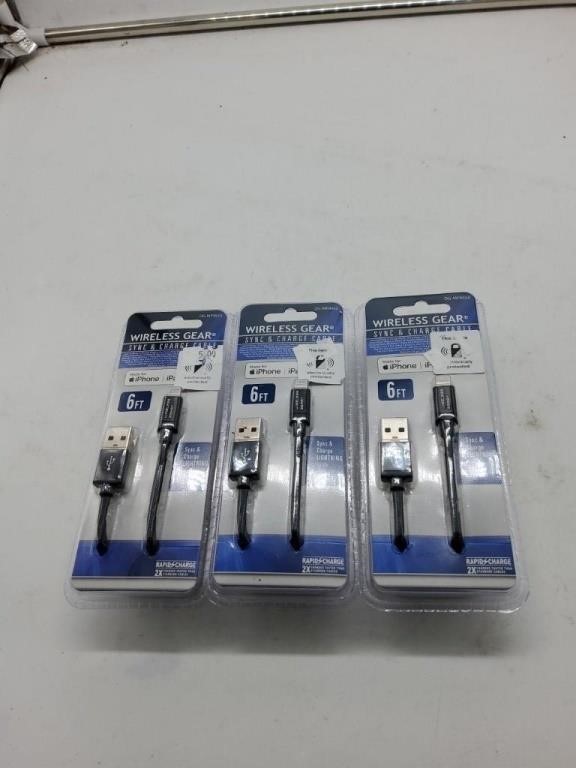 3 wireless gear charge cables