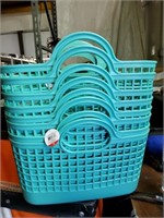 8 blue totes