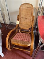 Bentwood Cane Vintage Rocker Rocking Chair