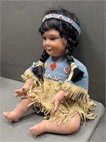 Native American Porcelain Doll - Song of the Sioux