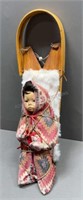 Native American Porcelain Doll & Papoose