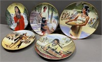 5 - Noble American Indian Women Plates