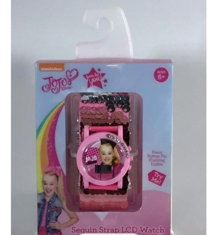 $19 JoJo Siwa Sequin Strap Flashing Dial Watch