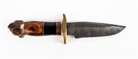 Knife Damascus Blade Hand Made Custom Knife