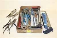 Lot of Adjustable Wrenches, Channel Locks, Pliers,