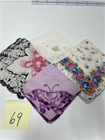 Vintage Handkerchiefs Ireland Butterfly Linen