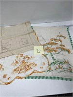 Hand Stitched Table Linen Runners