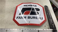 Metal Farm Bureau sign