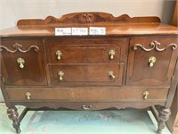 Antique Sideboard, Wood 45"W x 7"D x 30"H