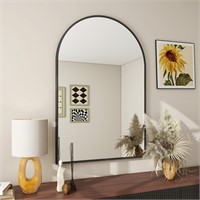 20x30 BEAUTYPEAK Arch Wall Mirror  Black Vanity
