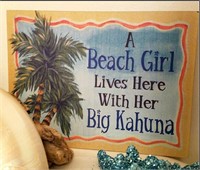NEW* A BEACH GIRL & BIG KAHUNA 8" x 6"